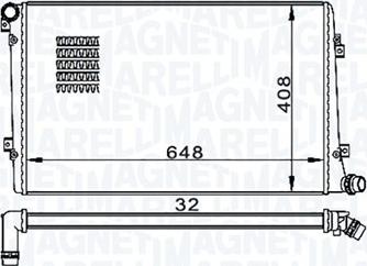 Magneti Marelli 350213157300 - Радіатор, охолодження двигуна autocars.com.ua