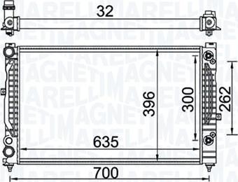 Magneti Marelli 350213157600 - Радіатор, охолодження двигуна autocars.com.ua