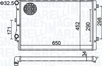 Magneti Marelli 350213157800 - Радіатор, охолодження двигуна autocars.com.ua