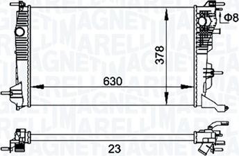 Magneti Marelli 350213158300 - Радіатор, охолодження двигуна autocars.com.ua