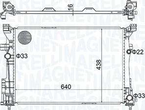 Magneti Marelli 350213158600 - Радиатор, охлаждение двигателя autodnr.net