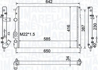 Magneti Marelli 350213159100 - Радіатор, охолодження двигуна autocars.com.ua