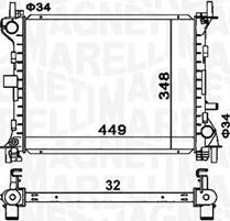 Magneti Marelli 350213160300 - Радіатор, охолодження двигуна autocars.com.ua