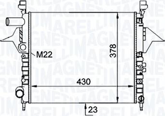 Magneti Marelli 350213161200 - Радіатор, охолодження двигуна autocars.com.ua