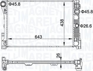 Magneti Marelli 350213161300 - Радіатор, охолодження двигуна autocars.com.ua