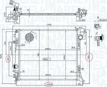 Magneti Marelli 350213163200 - Радиатор, охлаждение двигателя avtokuzovplus.com.ua