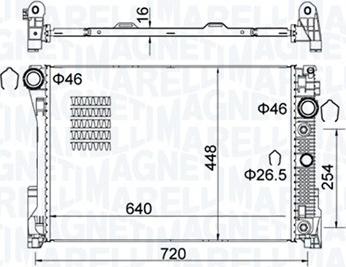 Magneti Marelli 350213163300 - Радиатор, охлаждение двигателя avtokuzovplus.com.ua