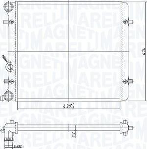 Magneti Marelli 350213166700 - Радиатор, охлаждение двигателя avtokuzovplus.com.ua