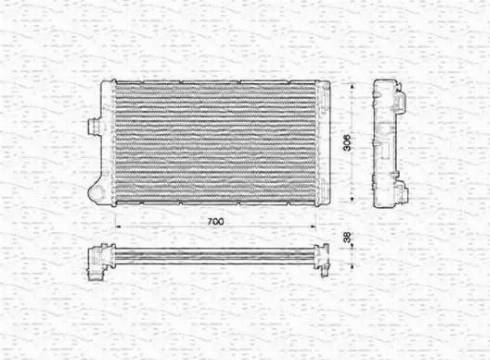 Magneti Marelli 350213167000 - Радіатор, охолодження двигуна autocars.com.ua