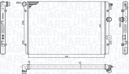 Magneti Marelli 350213167400 - Радіатор, охолодження двигуна autocars.com.ua