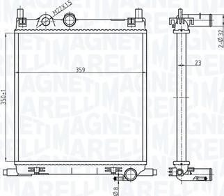 Magneti Marelli 350213167500 - Радіатор, охолодження двигуна autocars.com.ua