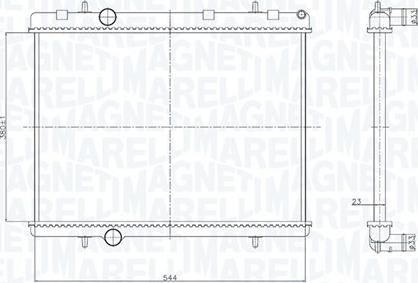 Magneti Marelli 350213167800 - Радиатор, охлаждение двигателя avtokuzovplus.com.ua