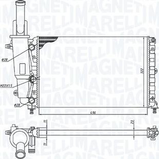 Magneti Marelli 350213171200 - Радіатор, охолодження двигуна autocars.com.ua