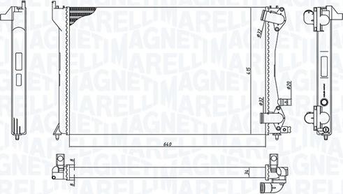 Magneti Marelli 350213171300 - Радиатор, охлаждение двигателя avtokuzovplus.com.ua