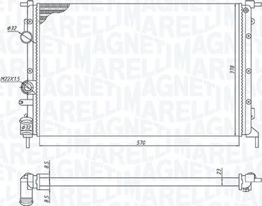 Magneti Marelli 350213171700 - Радіатор, охолодження двигуна autocars.com.ua