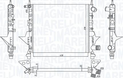 Magneti Marelli 350213171800 - Радіатор, охолодження двигуна autocars.com.ua