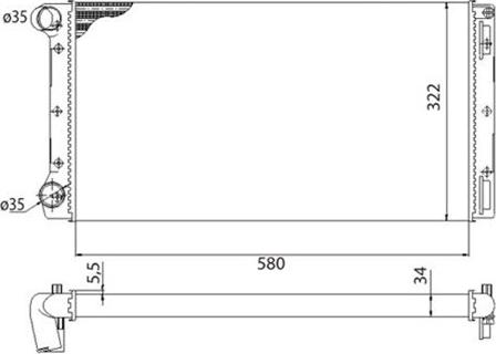 Magneti Marelli 350213172003 - Радіатор, охолодження двигуна autocars.com.ua