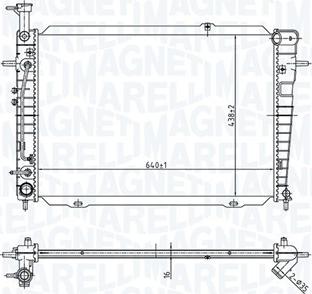Magneti Marelli 350213173300 - Радіатор, охолодження двигуна autocars.com.ua