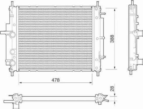 Magneti Marelli 350213175000 - Радиатор, охлаждение двигателя autodnr.net