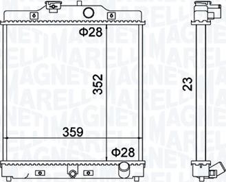 Magneti Marelli 350213175100 - Радиатор, охлаждение двигателя avtokuzovplus.com.ua