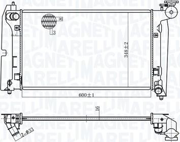 Magneti Marelli 350213175800 - Радиатор, охлаждение двигателя avtokuzovplus.com.ua