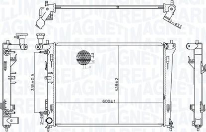 Magneti Marelli 350213176600 - Радіатор, охолодження двигуна autocars.com.ua