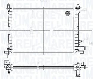 Magneti Marelli 350213176900 - Радіатор, охолодження двигуна autocars.com.ua