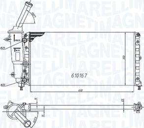 Magneti Marelli 350213177000 - Радіатор, охолодження двигуна autocars.com.ua
