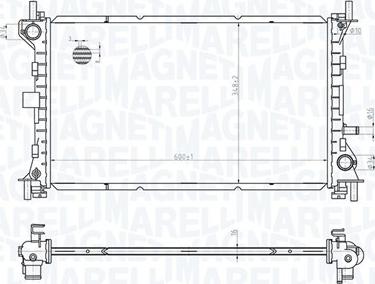 Magneti Marelli 350213178100 - Радиатор, охлаждение двигателя avtokuzovplus.com.ua