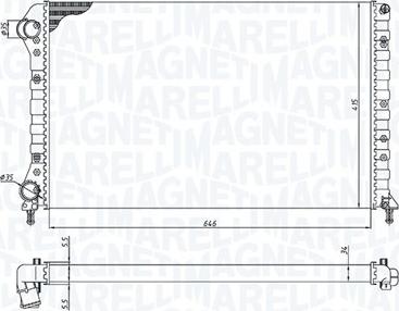 Magneti Marelli 350213179000 - Радіатор, охолодження двигуна autocars.com.ua