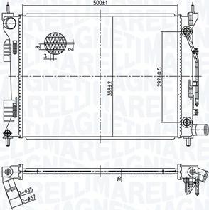 Magneti Marelli 350213179400 - Радиатор, охлаждение двигателя avtokuzovplus.com.ua