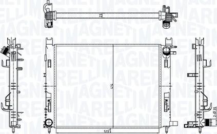 Magneti Marelli 350213182100 - Радіатор, охолодження двигуна autocars.com.ua