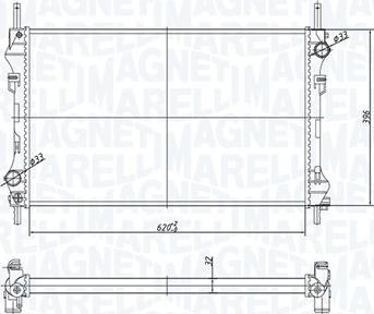 Magneti Marelli 350213183300 - Радиатор, охлаждение двигателя avtokuzovplus.com.ua