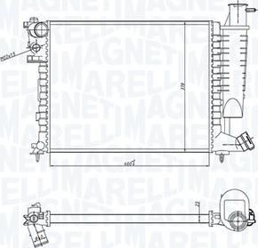 Magneti Marelli 350213183400 - Радіатор, охолодження двигуна autocars.com.ua