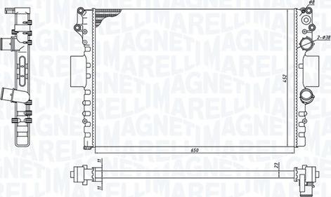Magneti Marelli 350213184100 - Радиатор, охлаждение двигателя avtokuzovplus.com.ua