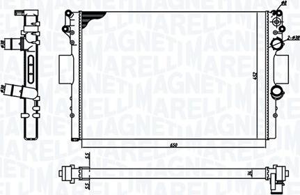 Magneti Marelli 350213184400 - Радіатор, охолодження двигуна autocars.com.ua