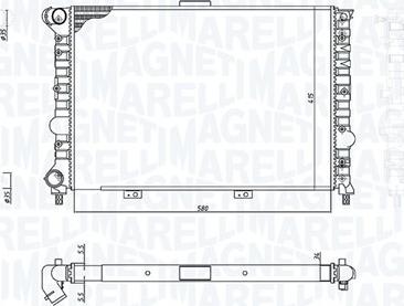 Magneti Marelli 350213184900 - Радіатор, охолодження двигуна autocars.com.ua