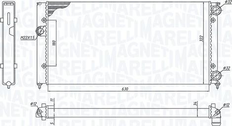 Magneti Marelli 350213185300 - Радиатор, охлаждение двигателя avtokuzovplus.com.ua