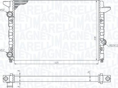 Magneti Marelli 350213185400 - Радіатор, охолодження двигуна autocars.com.ua