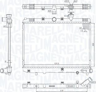 Magneti Marelli 350213185600 - Радіатор, охолодження двигуна autocars.com.ua