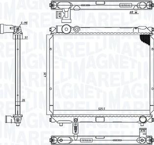 Magneti Marelli 350213185900 - Радіатор, охолодження двигуна autocars.com.ua