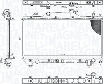 Magneti Marelli 350213186200 - Радиатор, охлаждение двигателя avtokuzovplus.com.ua