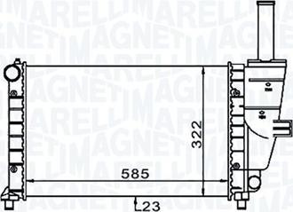 Magneti Marelli 350213187100 - Радиатор, охлаждение двигателя avtokuzovplus.com.ua