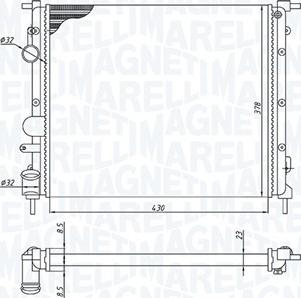 Magneti Marelli 350213187900 - Радіатор, охолодження двигуна autocars.com.ua