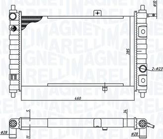 Magneti Marelli 350213188200 - Радіатор, охолодження двигуна autocars.com.ua