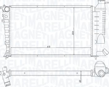 Magneti Marelli 350213188400 - Радіатор, охолодження двигуна autocars.com.ua