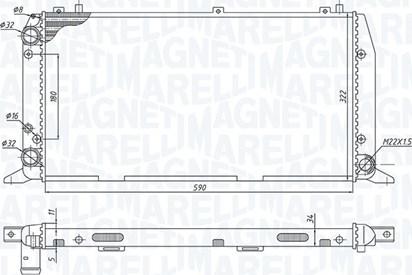 Magneti Marelli 350213188700 - Радиатор, охлаждение двигателя avtokuzovplus.com.ua