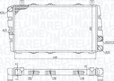 Magneti Marelli 350213189700 - Радіатор, охолодження двигуна autocars.com.ua