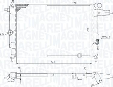 Magneti Marelli 350213189800 - Радіатор, охолодження двигуна autocars.com.ua