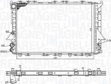 Magneti Marelli 350213189900 - Радиатор, охлаждение двигателя avtokuzovplus.com.ua